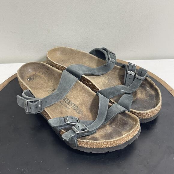 Birkenstock Mayari Sandals Womens Size 9 40 Leather Cork Slip On Comfort Shoes - Picture 2 of 12